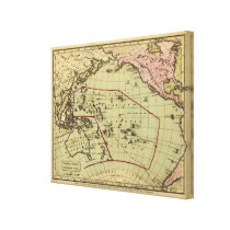 Pacific Ocean Hand Coloured Atlas Map