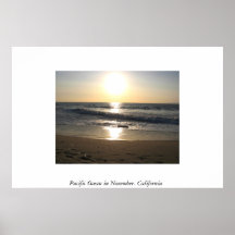 Pacific Ocean in November.  California Poster
