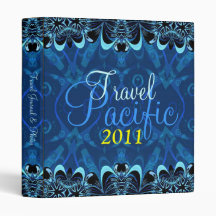 Pacific Seas Island Blue Batik Binder