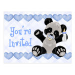 Pacified Panda Postcard Baby Shower Invitation