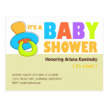 Pacifier Baby Shower Invitation Post Card