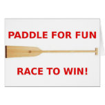 Paddle for Fun, Race to Win! Greeting Card
