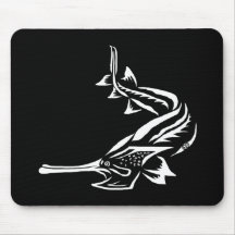 Paddlefish & Rostrum Design Mouse Pads