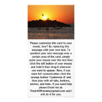 Paddling in Sea at Sunset photo cards