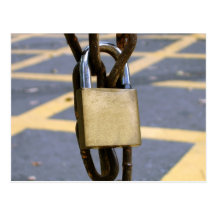 Padlock Postcard Gothic