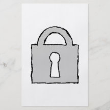 Padlock. Top Secret or Confidential Icon. Flyers