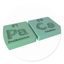 Paes as Pa Protactinium and Cs Caesium Round Sticker