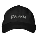 Pagan Embroidered Hat - Silver Letters