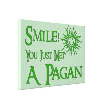 Pagan Smile Stretched Canvas Print