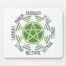 Pagan Wheel of the Year Mouse Mat