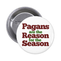 Pagans holiday season humour pinback button