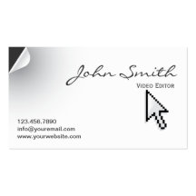 Page Curl Video Editor Business Card