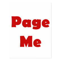 Page Me Post Card