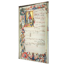Page of musical notation with a historiated canvas prints