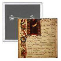 Page of Musical Notation with historiated buttons