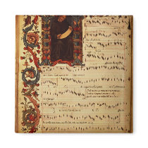 Page of Musical Notation with historiated magnets