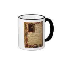 Page of Musical Notation with historiated mugs