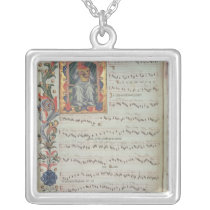 Page of musical notation with historiated necklaces