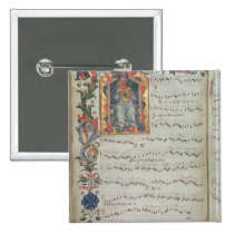 Page of musical notation with historiated buttons
