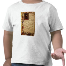 Page of Musical Notation with historiated t-shirts
