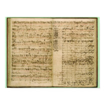 Pages from Score of the 'The Art of the Fugue' posters