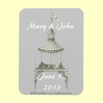 Pagoda Gazebo Save the Date magnets