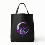 "Paige" Rainbow Butterfly Moon Fairy Canvas Tote Tote Bag