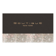 Paillettes de Faux et boutique de mode de suède Cartes De Visite Professionnelles