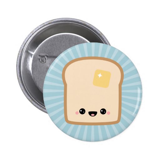 Pain grillé mignon badge