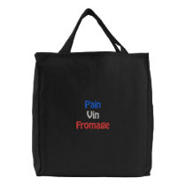 Pain, Vin, Fromage French Food Shopping Bag