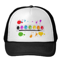 paint box with splatters hats