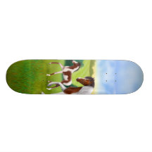 Paint Horse and Foal Skateboard