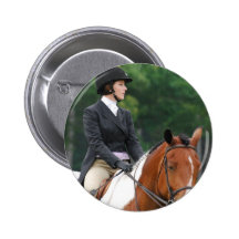 Paint Horse at Show Button