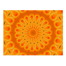 Paint it orange - fresh mandala art post cards
