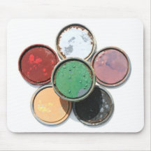 paint lid flower mousepads