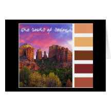 Paint Palette : the rocks of Sedona Greeting Card