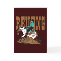 Paint Reining Horse Greeting Card