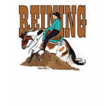 Paint Reining Horse Ladies Petite T-Shirt