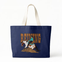 Paint Reining Horse Tote Bag