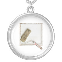 Paint roller in a box personalized necklace
