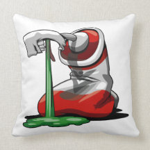 Paint spew pillow