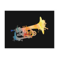 Paint Splat Mellophone Post Cards