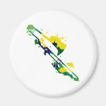 Paint Splat Trombone Refrigerator Magnet