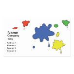 Paint splats business card templates