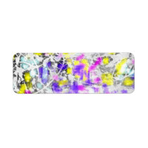 paint splatter and drip labels
