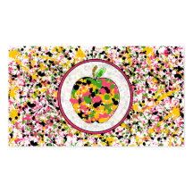 Paint Splatter Apple Teacher Business Card