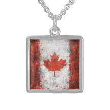 Paint Splatter Canadian Flag Custom Jewelry