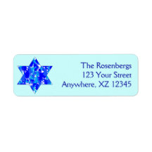 Paint Splatter Jewish Star Labels