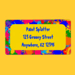 Paint Splatter labels