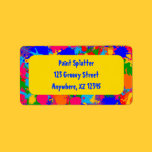 Paint Splatter labels